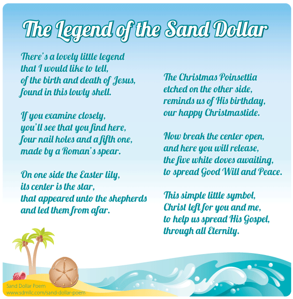 Sand Dollar Poem Graphic And Text Version